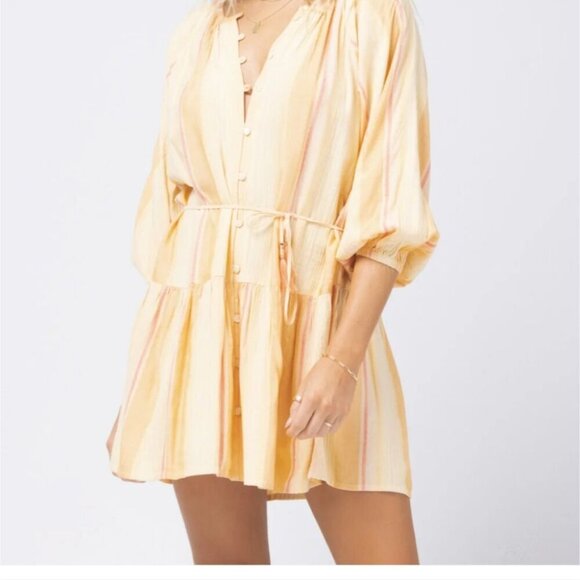 L*Space vida Striped Vacay dress Large - Picture 2 of 9